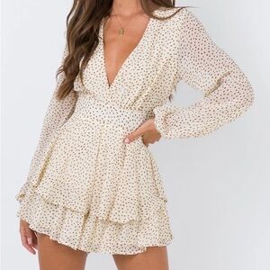 STRING OF LOVE ROMPER BEIGE